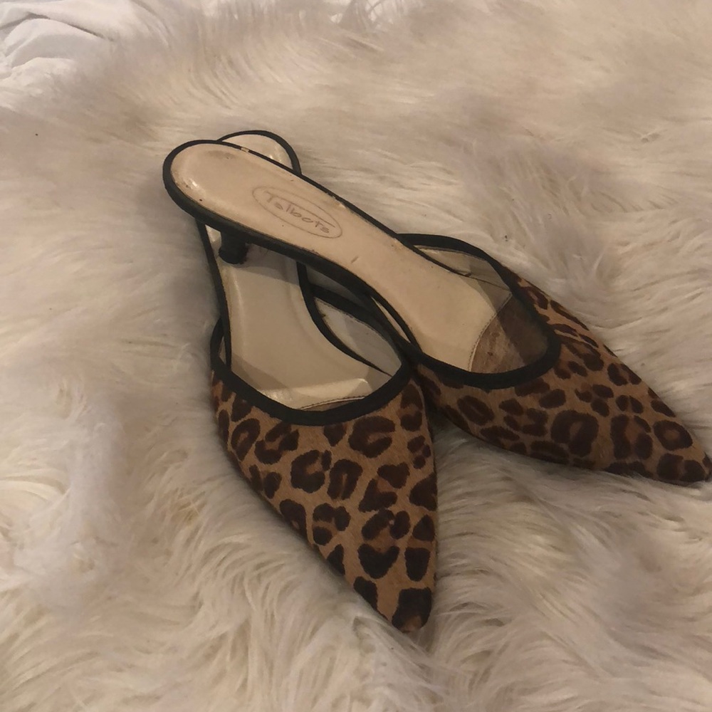 Animal print mules